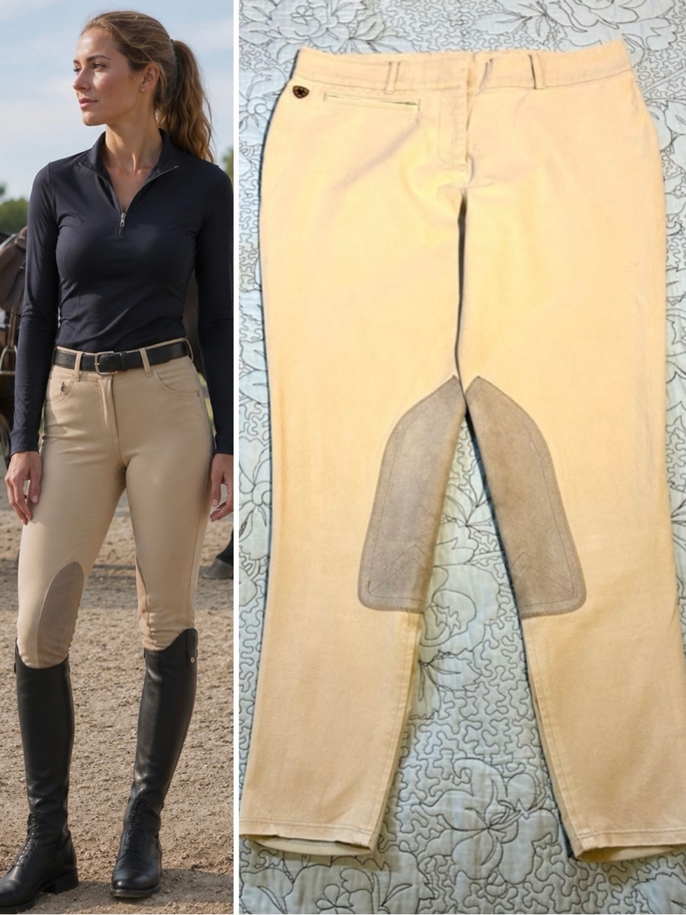 ARIAT Sport Equestrian Riding Breeches in Tan Women’s 32 L